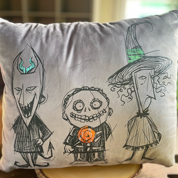 Disney Lock Shock and Barrel Throw Pillow The Nightmare Before Christmas - NEW - Picture 2 of 9